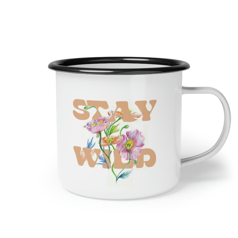 Stay Wild enamel camping mug